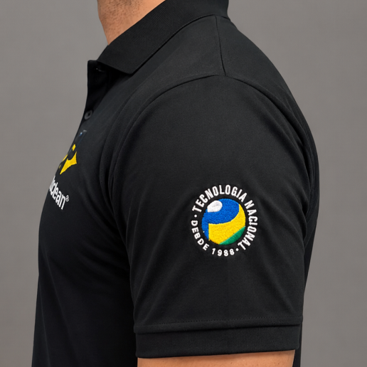 Polo Oficial Pisoclean — Linha Masculina